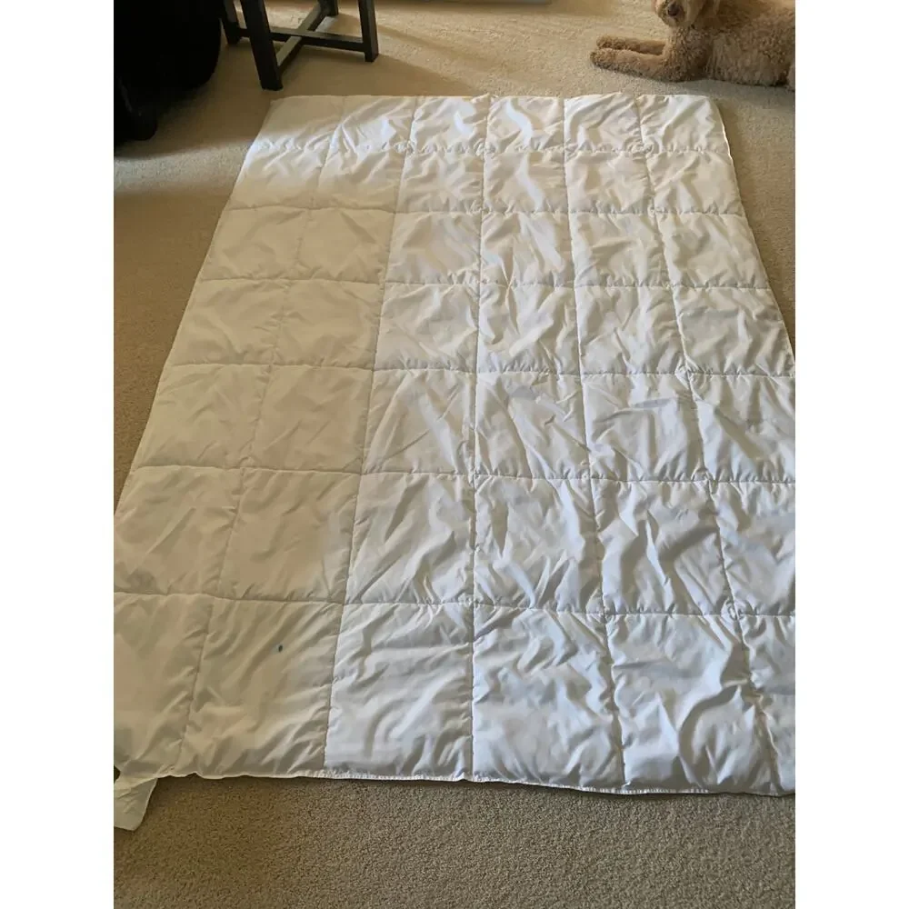 Twin White Comforter and Mattress Protector Box Spring Cover  Preowned